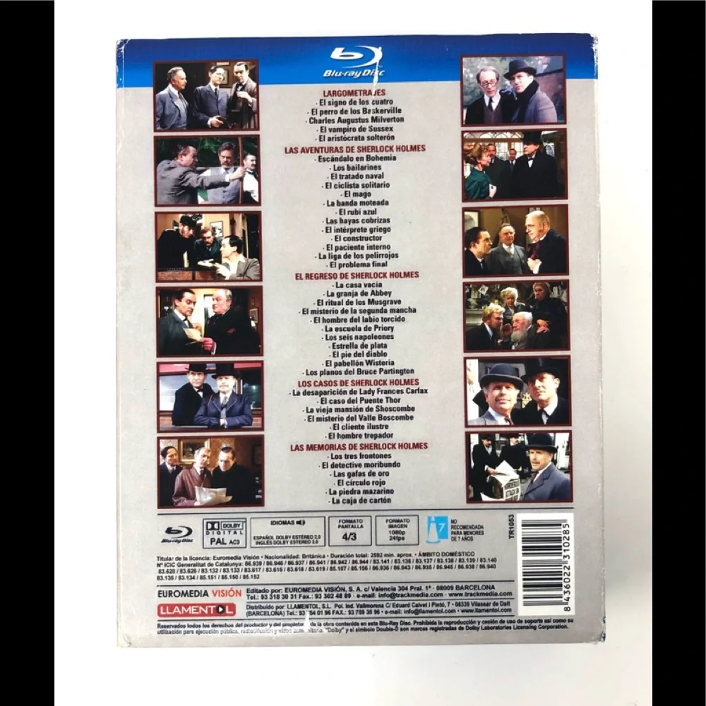 🛍️SALE🛍️ Sherlock Holmes Collection 10-Disc Box Set
(Blu-Ray, Reg.A/B/C - Import - Picture 3 of 11